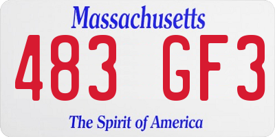 MA license plate 483GF3