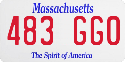 MA license plate 483GG0