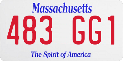 MA license plate 483GG1