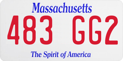 MA license plate 483GG2