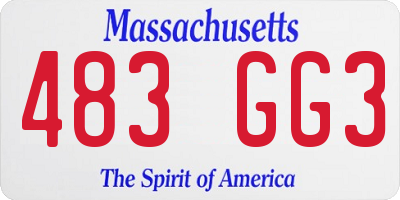 MA license plate 483GG3