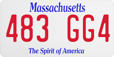 MA license plate 483GG4