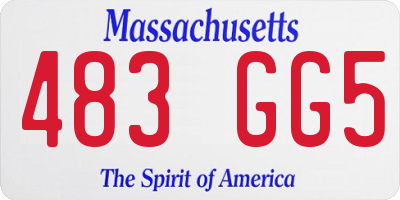 MA license plate 483GG5