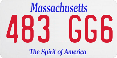 MA license plate 483GG6