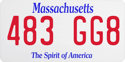 MA license plate 483GG8