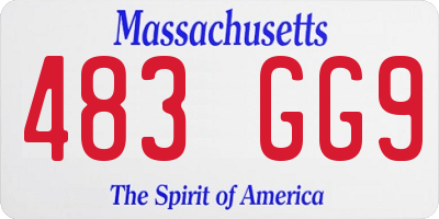 MA license plate 483GG9