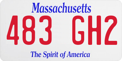 MA license plate 483GH2