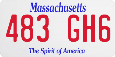 MA license plate 483GH6
