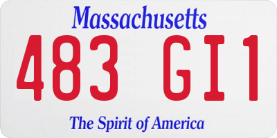 MA license plate 483GI1