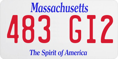MA license plate 483GI2