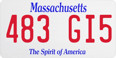 MA license plate 483GI5