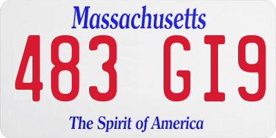 MA license plate 483GI9