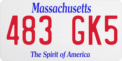 MA license plate 483GK5