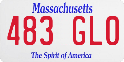 MA license plate 483GL0