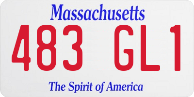 MA license plate 483GL1