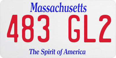 MA license plate 483GL2