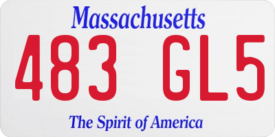 MA license plate 483GL5