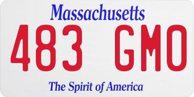 MA license plate 483GM0