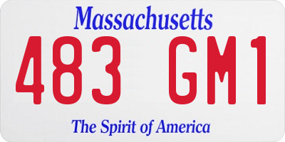 MA license plate 483GM1