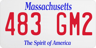 MA license plate 483GM2