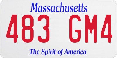 MA license plate 483GM4