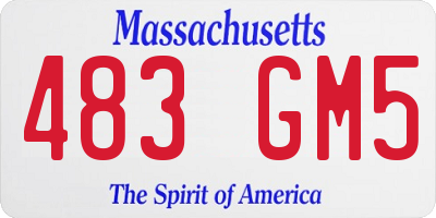 MA license plate 483GM5