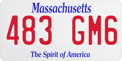 MA license plate 483GM6
