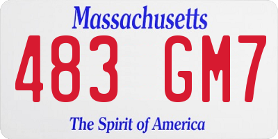 MA license plate 483GM7