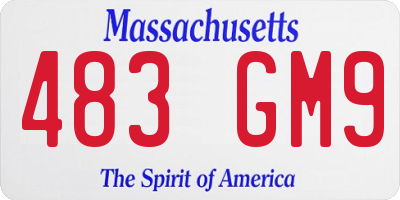 MA license plate 483GM9