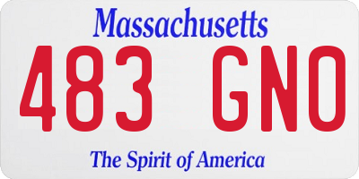 MA license plate 483GN0