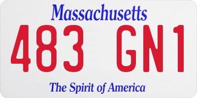 MA license plate 483GN1