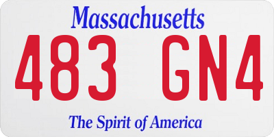 MA license plate 483GN4