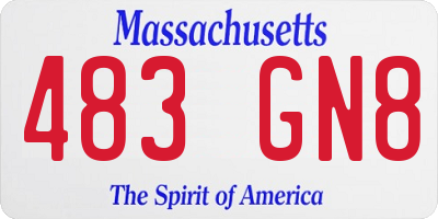MA license plate 483GN8