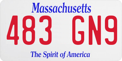 MA license plate 483GN9