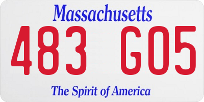 MA license plate 483GO5