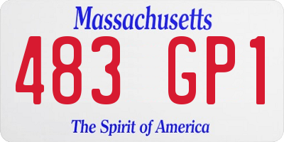 MA license plate 483GP1