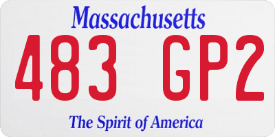 MA license plate 483GP2