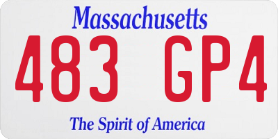 MA license plate 483GP4