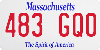 MA license plate 483GQ0