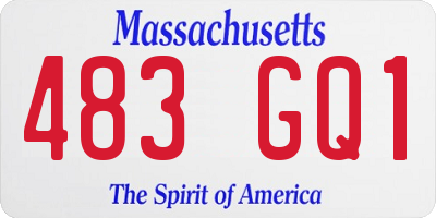 MA license plate 483GQ1