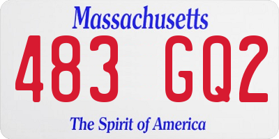 MA license plate 483GQ2