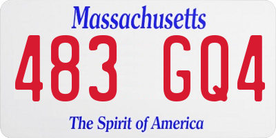 MA license plate 483GQ4