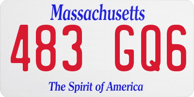 MA license plate 483GQ6