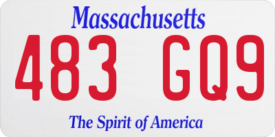 MA license plate 483GQ9