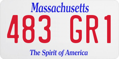 MA license plate 483GR1
