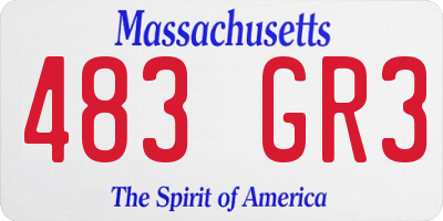 MA license plate 483GR3
