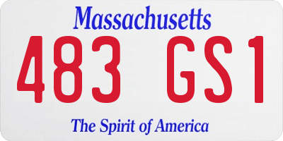 MA license plate 483GS1