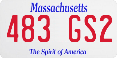 MA license plate 483GS2