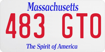 MA license plate 483GT0