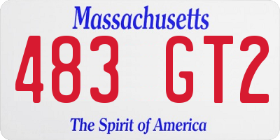MA license plate 483GT2